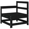 vidaXL Salon de jardin 3 pcs noir bois massif de pin
