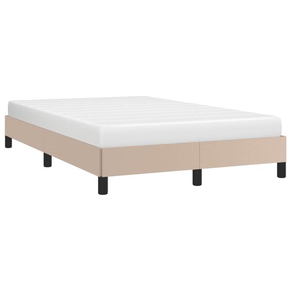 vidaXL Cadre de lit sans matelas cappuccino 120x190 cm similicuir