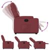 vidaXL Fauteuil inclinable Rouge bordeaux Similicuir