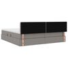 vidaXL Lit avec rangement et LED Taupe 200 x 200 cm Polyester