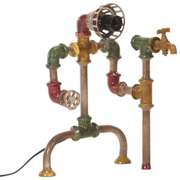 vidaXL Lampadaire industriel en forme de conduites d’eau Fer