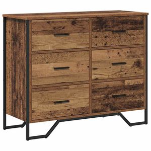 vidaXL Commode 6-Tiroir Bois ancien 91 x 35,5 x 74,5 cm