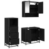 vidaXL Ensemble de mobilier de salle de bain 3 pcs Ch&ecirc;ne noir