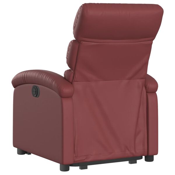 vidaXL Fauteuil inclinable Rouge bordeaux Similicuir