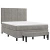 vidaXL Sommier &agrave; lattes de lit et matelas Gris clair 140x190cm Velours