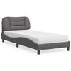 vidaXL Lit avec matelas Hvar gris 80x200 cm similicuir