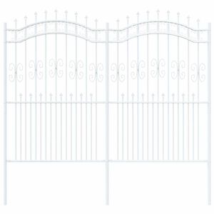 vidaXL Clôture de jardin Blanc 215 cm Acier peint par poudre