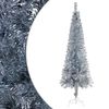 vidaXL Sapin de No&euml;l &eacute;troit Argent&eacute; 120 cm