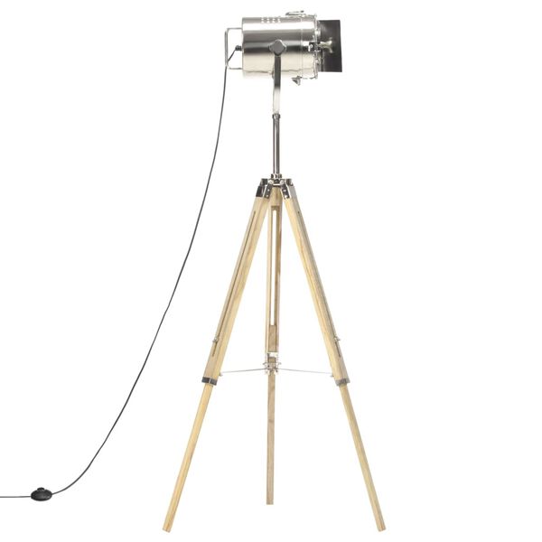 vidaXL Lampadaire à trépied bois de manguier massif 140 cm