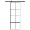 vidaXL Porte coulissante avec kit de quincaillerie 76x205 cm Verre ESG
