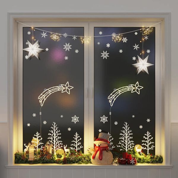 vidaXL Lumi&egrave;res de No&euml;l silhouette d'&eacute;toile filante 2 pcs 50 LED