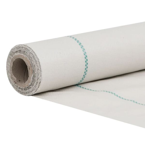 vidaXL Membrane anti-mauvaises herbes blanc 4x25 m PP