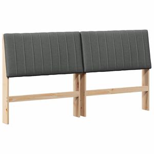 vidaXL T&ecirc;te de lit capitonn&eacute;e Gris fonc&eacute; 200 cm Pin massif