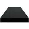 vidaXL &Eacute;tag&egrave;re murale flottante 4 pcs Noir brillant 80x23,5x3,8 cm MDF