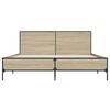 vidaXL Cadre de lit sans matelas ch&ecirc;ne sonoma 150x200 cm