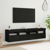 vidaXL Meubles TV muraux 2 pcs Ch&ecirc;ne noir 80 x 30 x 40 cm