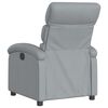 vidaXL Fauteuil de massage inclinable Gris clair Tissu