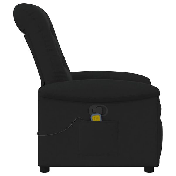 vidaXL Fauteuil de massage inclinable Noir Tissu