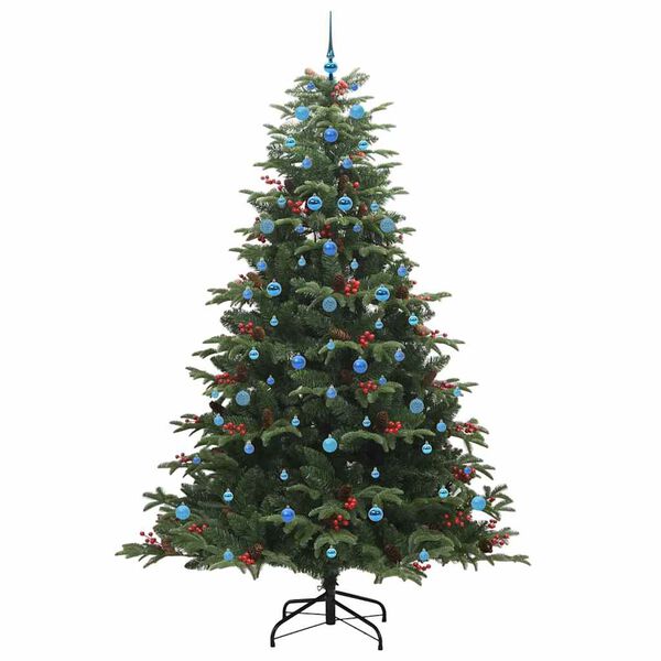 vidaXL Sapin de No&euml;l artificiel Vert 240 cm PVC, m&eacute;tal et plastique