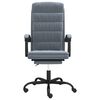 vidaXL Fauteuil inclinable de bureau Gris fonc&eacute; Velours