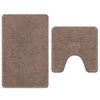 vidaXL Ensemble de tapis de bain antidérapants 2 pcs Marron PP