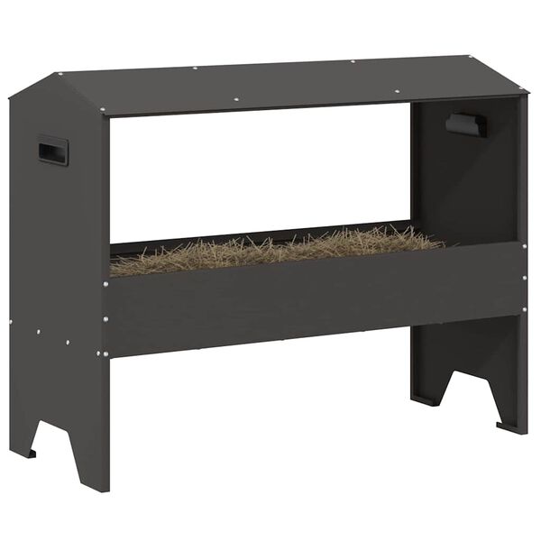vidaXL Trough d'alimentation pour le b&eacute;tail Noir 79 x 35 x 62 cm