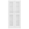 vidaXL Armoire à vitrine Blanc 82,5x30,5x185 cm Bois d'ingénierie