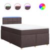 vidaXL Sommier &agrave; lattes de lit avec matelas Marron fonc&eacute; 120x200 cm