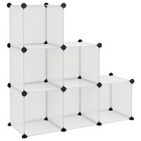 vidaXL Cubes de rangement 6 pcs Transparent PP