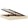vidaXL Lit avec rangement et matelas Cr&egrave;me 180 x 200 cm Polyester