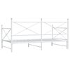 vidaXL Lit de jour avec lit gigogne sans matelas blanc 100x200cm acier