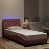 vidaXL Cadre de lit avec LED sans matelas rose 80x200 cm velours