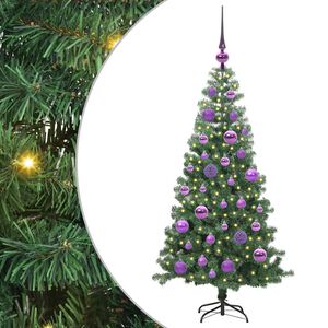vidaXL Sapin de No&euml;l avec 150 LED avec support Vert 120 cm PVC