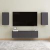 vidaXL Ensemble de meubles TV 4 pcs Gris Bois d&rsquo;ing&eacute;nierie