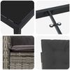 vidaXL Ensemble de salle &agrave; manger pour jardin 7 pcs Gris polyrotin