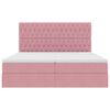 vidaXL Lit de Rangement avec matelas Rose 180 x 200 cm Velours
