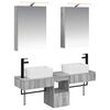 vidaXL Ensemble d'armoire de salle de bain 5 pc Sonoma gris
