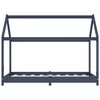vidaXL Cadre de lit d'enfant Gris Bois de pin massif 70x140 cm