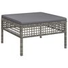 vidaXL Salon de jardin 7 pcs avec coussins Gris R&eacute;sine tress&eacute;e