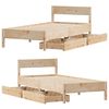 vidaXL Cadre de lit sans matelas 90x190 cm bois de pin massif