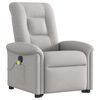 vidaXL Fauteuil inclinable de massage électrique gris nuage tissu