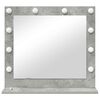 vidaXL Miroir de vanit&eacute; Rectangulaire Gris b&eacute;ton 60 x 55 x 18 cm
