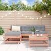 vidaXL Salon de jardin 5 pcs avec coussins bois massif douglas