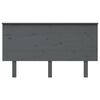vidaXL Tête de lit Gris 144x6x82,5 cm Bois massif de pin
