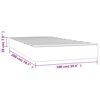 vidaXL Matelas de lit à ressorts ensachés Crème 100x200x20 cm Tissu