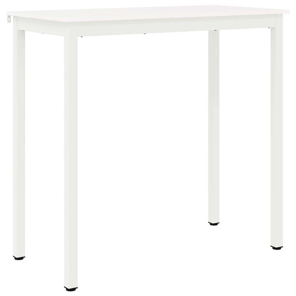 vidaXL Table de bar Blanc 110 x 55 x 105 cm Bois de pin massif