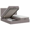 vidaXL Lit ottoman avec matelas avec t&ecirc;te de lit 2 pc Taupe Tissu