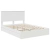 vidaXL Lit de Rangement Blanc 140 x 190 cm Bois d'ing&eacute;nierie