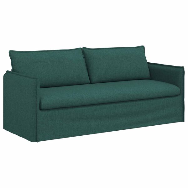vidaXL Canap&eacute; Vert fonc&eacute; 196 x 82 x 85 cm tissu