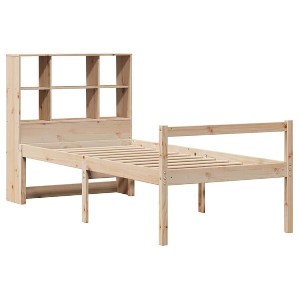 vidaXL Lit biblioth&egrave;que sans matelas 90x200 cm bois de pin massif